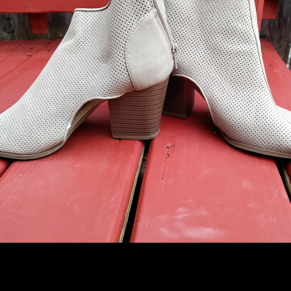 Sexy Grey Suede Mesh Peep-toe Booties